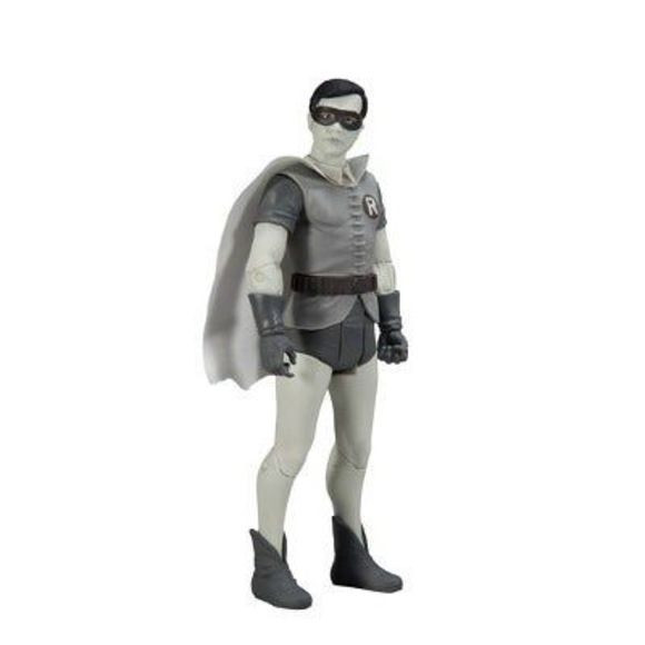 Mcfarlane Batman DC Retro 66 Classics TV Series W5 Robin Black & White 6" Figure - Picture 3 of 4